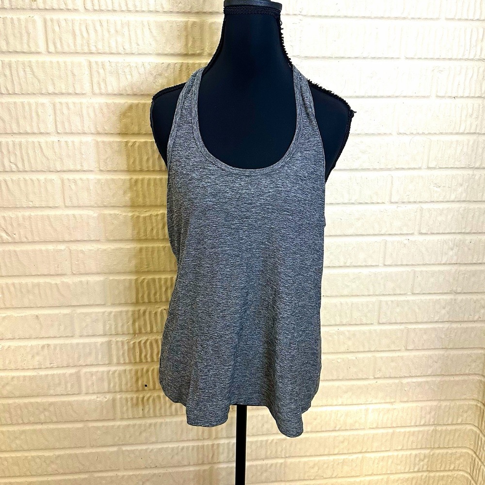 Beyond Yoga Womens Gray Heathered Racerback Tank Top Sz S Stretch Athletic Gym
